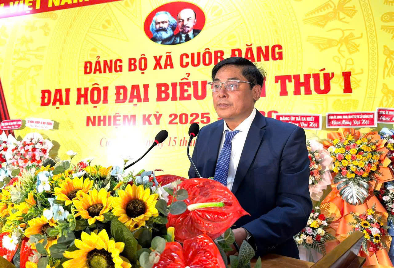 Xã Cuôr Đăng tổ chức Đại hội Đại biểu Đảng bộ xã lần thứ I, nhiệm kỳ 2025 – 2030