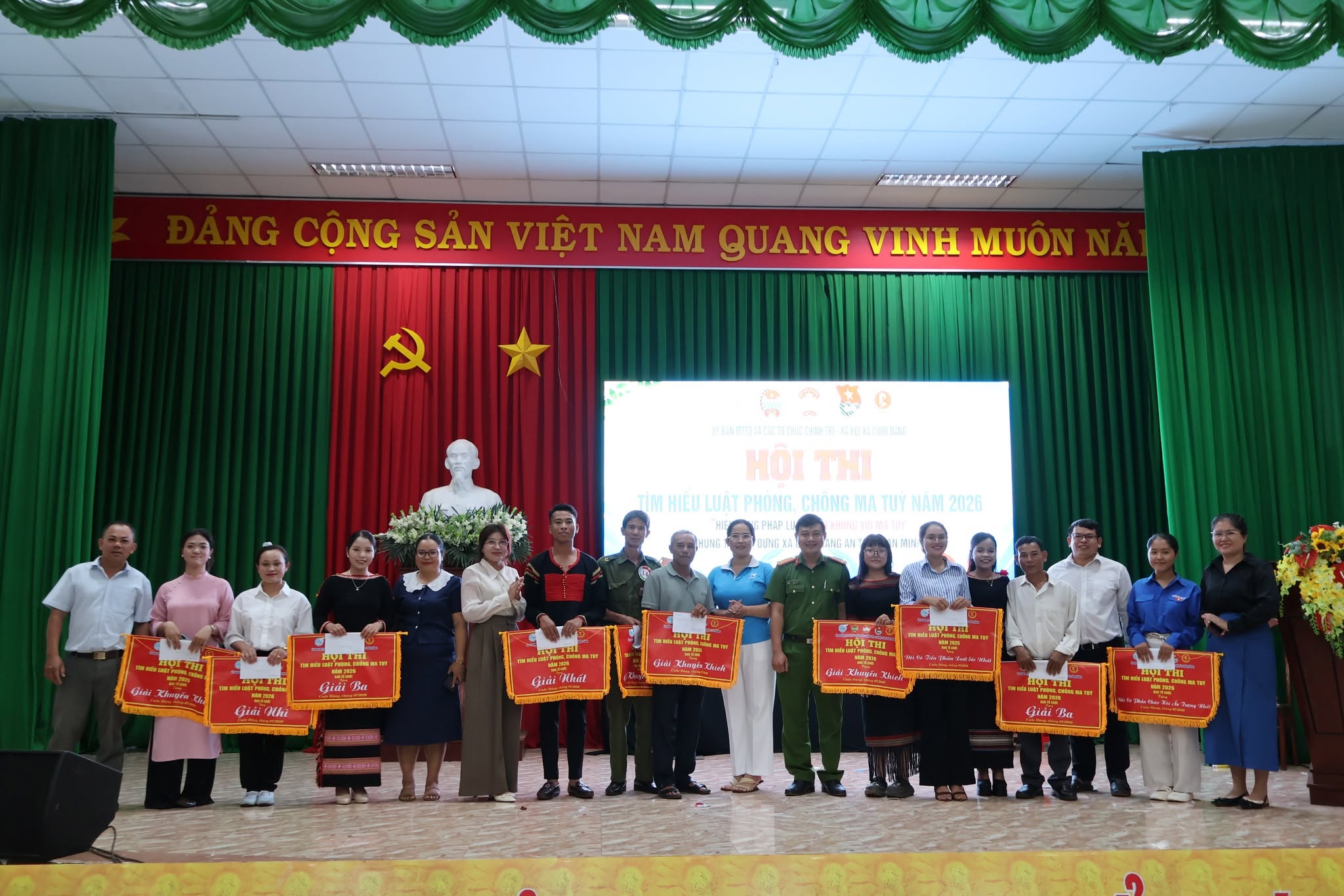Xã Cuôr Đăng tổ chức thành công Hội thi tìm hiểu pháp luật về phòng, chống ma tuý năm 2026