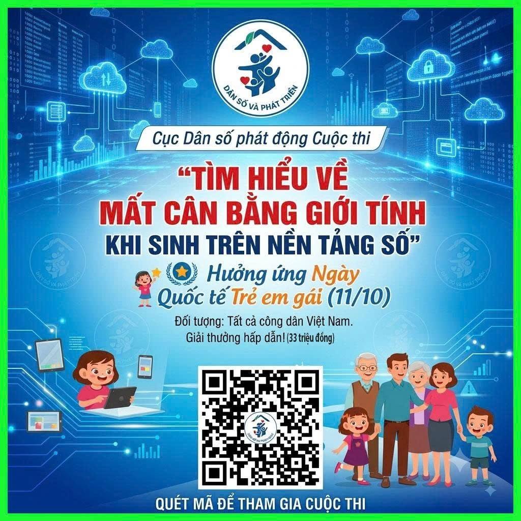 TUYÊN TRUYỀN CUỘC THI TÌM HIỂU VỀ MẤT CÂN BẰNG GIỚI TÍNH KHI SINH TRÊN NỀN TẢNG SỐ